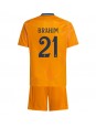 Real Madrid Brahim Diaz #21 Replika Borta Kläder Barn 2024-25 Kortärmad (+ byxor)